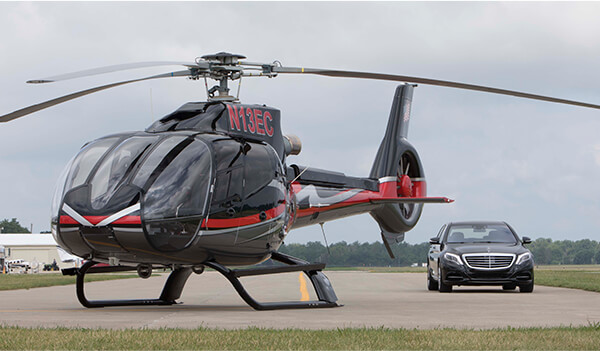 Helicopter and Car