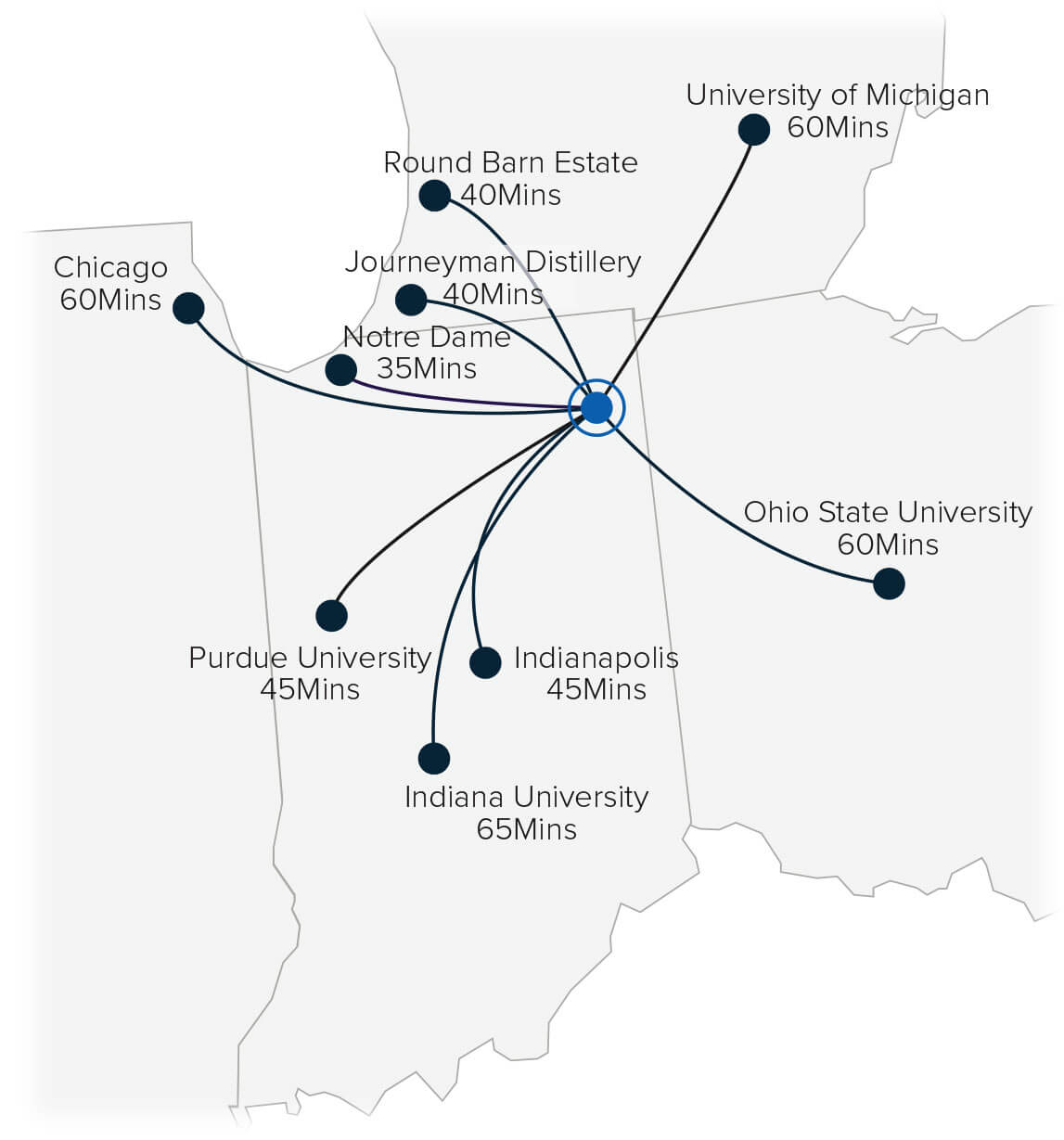 Map of Midwest