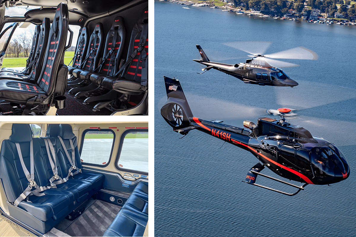Helicopter exterior and interior