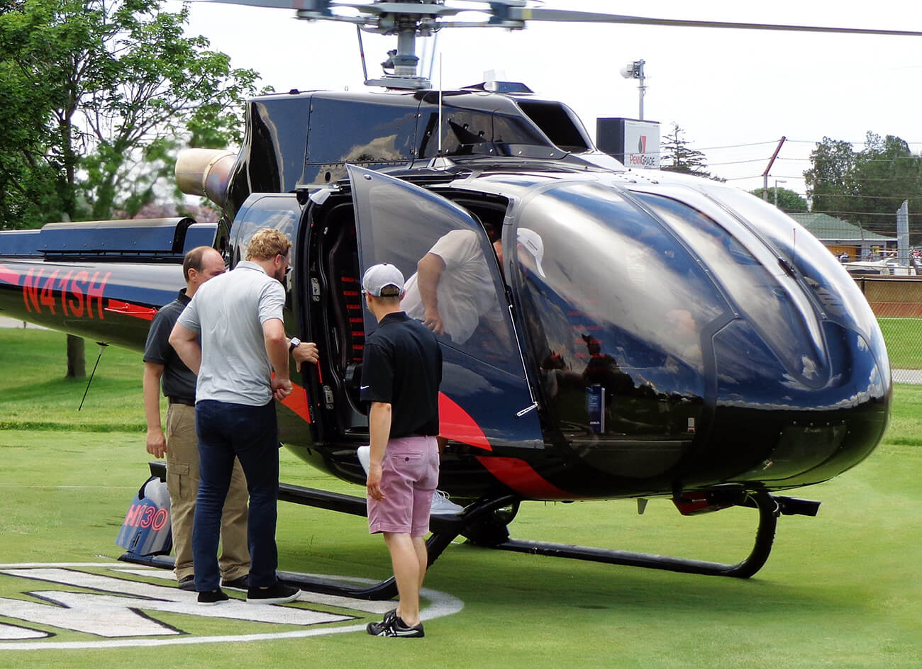 Loading helicopter